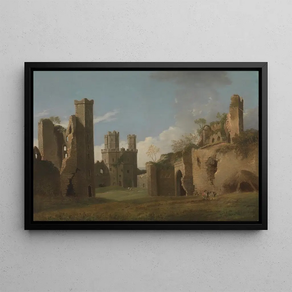 Château de Caernarvon - Joseph Farington — framed artwork on a wall