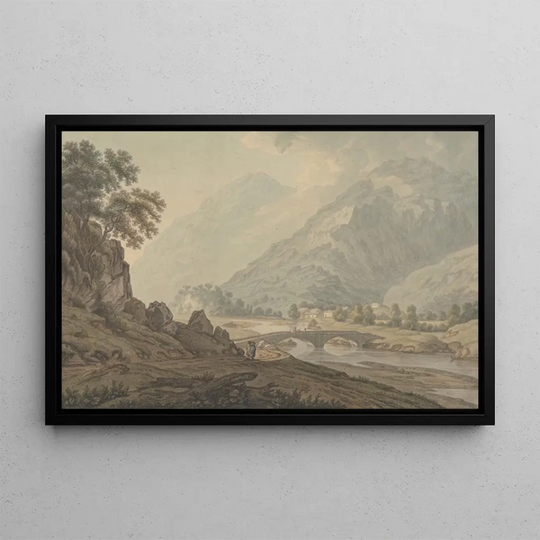Barn of Borrodale - Joseph Farington — framed artwork on a wall