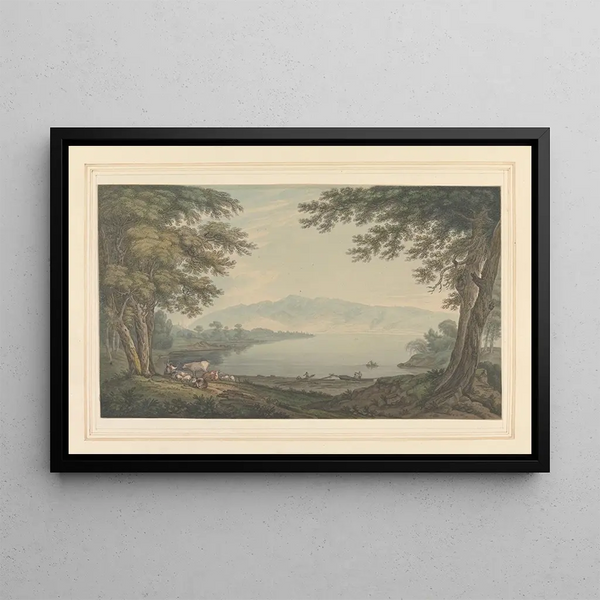 Skiddaw, Derwentwater - Joseph Farington — framed artwork on a wall