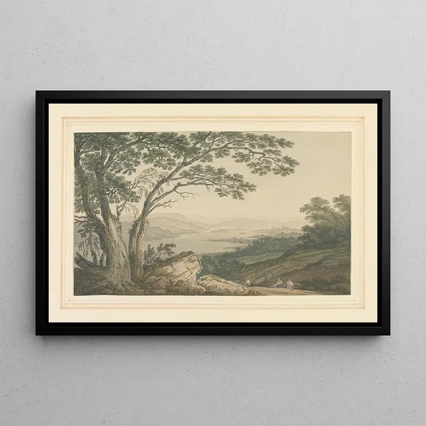 Windermere depuis Gillshead - Joseph Farington — framed artwork on a wall