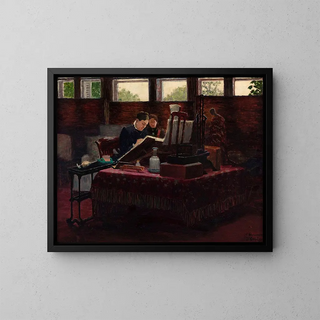 La Princesse Mathilde dans son atelier de Saint-Gratien - Joseph Félix Bouchor — framed artwork on a wall