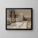 Landscape, sun and snow - Joseph Félix Bouchor — framed artwork on a wall