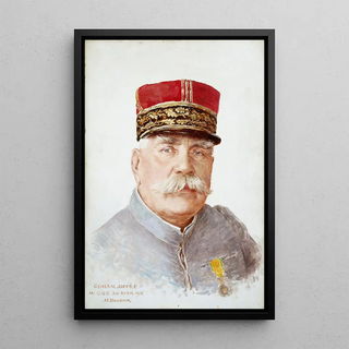 Portrait of General Joseph Joffre 1852-1931 - Joseph Félix Bouchor — framed artwork on a wall