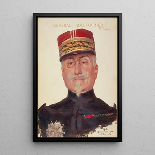 Portrait of General Maurice Balfourier 1852-1933 - Joseph Félix Bouchor — framed artwork on a wall