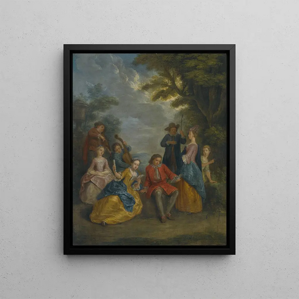 À Fête Champêtre - Joseph Francis Nollekens — framed artwork on a wall