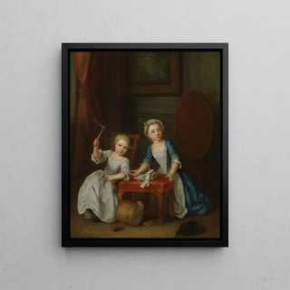 Joseph Francis Nollekens - Children at Play Probably the Artists Son Jacobus and Daughter Maria Joanna Sophia.webp
