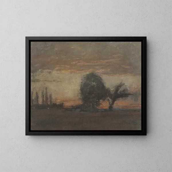 Evening Landscape - Joseph Frank Currier — framed artwork on a wall