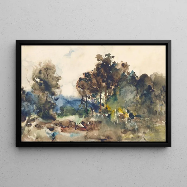 Sketch of Landscape - Joseph Frank Currier — framed artwork on a wall