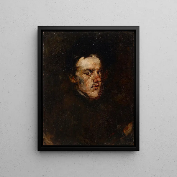 Portrait Sketch Painting - Joseph Frank Currier — framed artwork on a wall