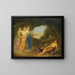The Dream of Daphnis where the nymphs announce Chloe's safe return - Joseph François Ducq — framed artwork on a wall