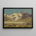 Alpine landscape painting with lake - Joseph Geisser — framed artwork on a wall