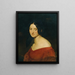 Dame en robe rouge indienne - Joseph Hasslwander — framed artwork on a wall