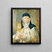 Saint Catherine with ostensorium - Joseph Hasslwander — framed artwork on a wall