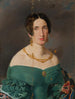 Green Dress Woman Painting - Joseph Hasslwander — artwork view