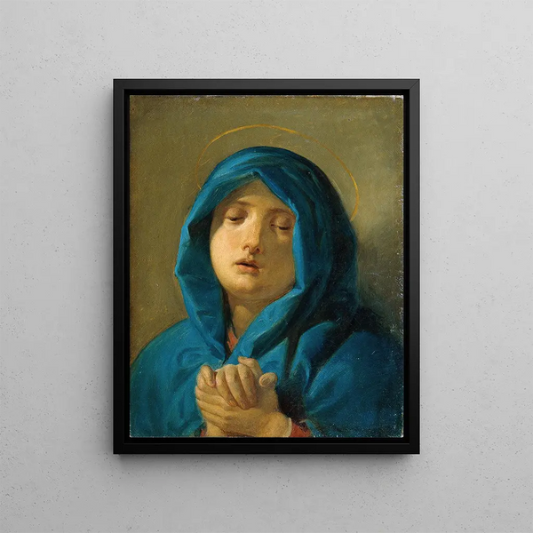 Madonnenkopf - Joseph Hasslwander — framed artwork on a wall