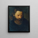 Study of a bearded man I - Joseph Hasslwander — framed artwork on a wall