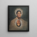Two studies of female heads - Joseph Hasslwander — framed artwork on a wall