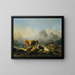 Alpine pasture with cattle - Joseph Heicke — framed artwork on a wall