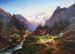 Idylle sur l'alpage avec vue sur le glacier du Dachstein - Joseph Heicke — artwork view