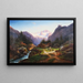 Idylle sur l'alpage avec vue sur le glacier du Dachstein - Joseph Heicke — framed artwork on a wall