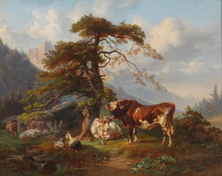 on Alpine pasture - Joseph Heicke — artwork view