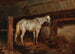 White horse in the stable - Joseph Heicke — artwork view