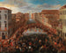 La Bataille des poings sur le pont de San Barnaba à Venise - Joseph Heintz le Jeune — artwork view