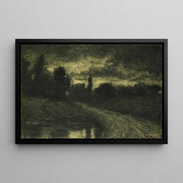 Twilight - Joseph Henry Sharp — framed artwork on a wall