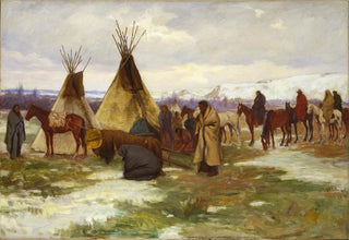 Joseph Henry Sharp - Burial Cortege of a Crow Chief.webp