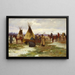 Cortège funèbre d'un chef corbeau - Joseph Henry Sharp — framed artwork on a wall