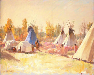 The Blue Tipi - Joseph Henry Sharp — artwork view