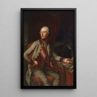 Portrait of Joseph II - Joseph Hickel — framed artwork on a wall