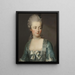 Portrait of Marie-Antoinette 1755-1793 - Joseph Hickel — framed artwork on a wall
