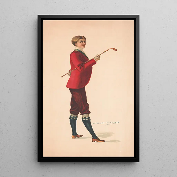 Golf Boy 8 - Joseph Hoover — framed artwork on a wall