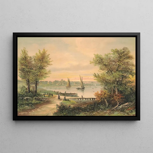 Lac Chautauqua - Joseph Hoover — framed artwork on a wall