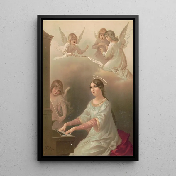Sainte Cécile - Joseph Hoover — framed artwork on a wall