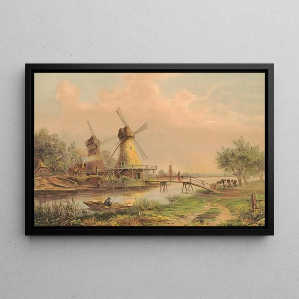 Summer in Holland - Joseph Hoover — framed artwork on a wall