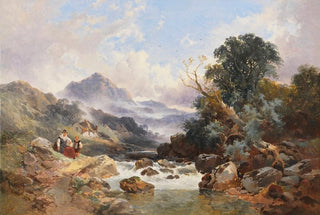 Mountainous Welsh Landscape Painting - Joseph Horlor — artwork view