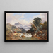 Mountainous Welsh Landscape Painting - Joseph Horlor — framed artwork on a wall