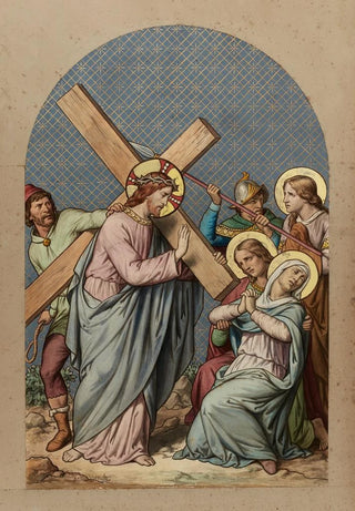 IV Jesus meets his Most Holy Mother - Joseph Hussenot — artwork view