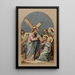 IV Jesus meets his Most Holy Mother - Joseph Hussenot — framed artwork on a wall