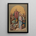 I Jesus is condemned to death - Joseph Hussenot — framed artwork on a wall