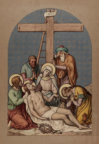 XIII Jesus is taken down from the cross and handed over - Joseph Hussenot — artwork view