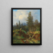 Landscape with Stream and Decorative Figures - Joseph Jonas — framed artwork on a wall