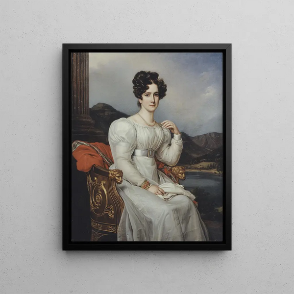Fredrika Dorotea Vilhelmina (1781 - 1826), Queen of Sweden - Joseph Karl Stieler — framed artwork on a wall