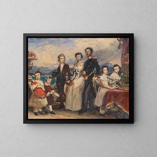 Study for the painting The Sisters of Empress Elisabeth of Austria - Joseph Karl Stieler — framed artwork on a wall