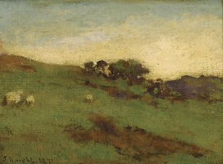 Landscape with Sheep - Joseph Knight — artwork view