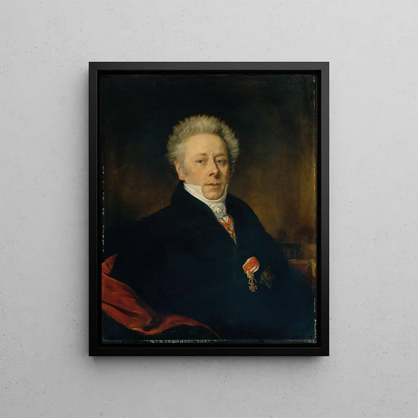 Portrait of a gentleman - Joseph Krafft — framed artwork on a wall