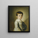 Portrait of a Boy - Joseph Lavos — framed artwork on a wall