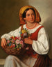 The girl with flowers - Joseph Lavos — artwork view